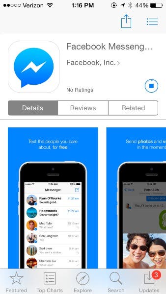 Trabajar alrededor de Facebook Messenger