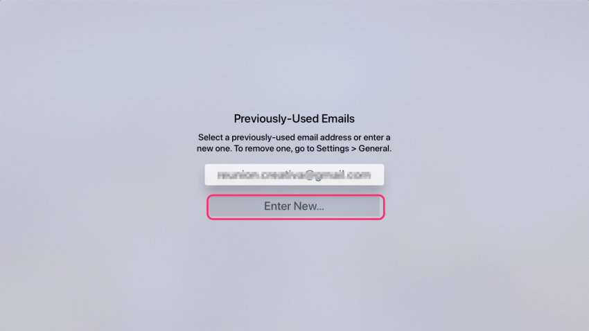 Si es un nuevo usuario, seleccione Enter New