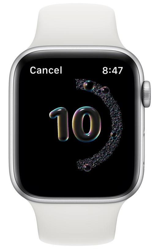 Temporizador de lavado de manos del Apple Watch