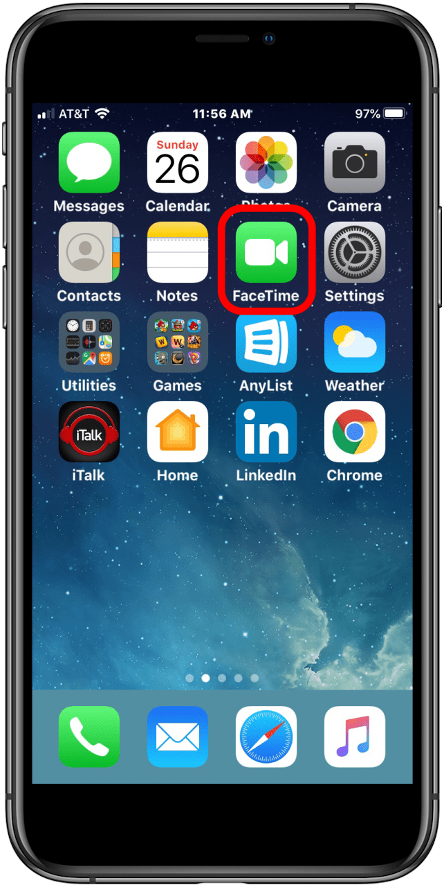 aplicación facetime