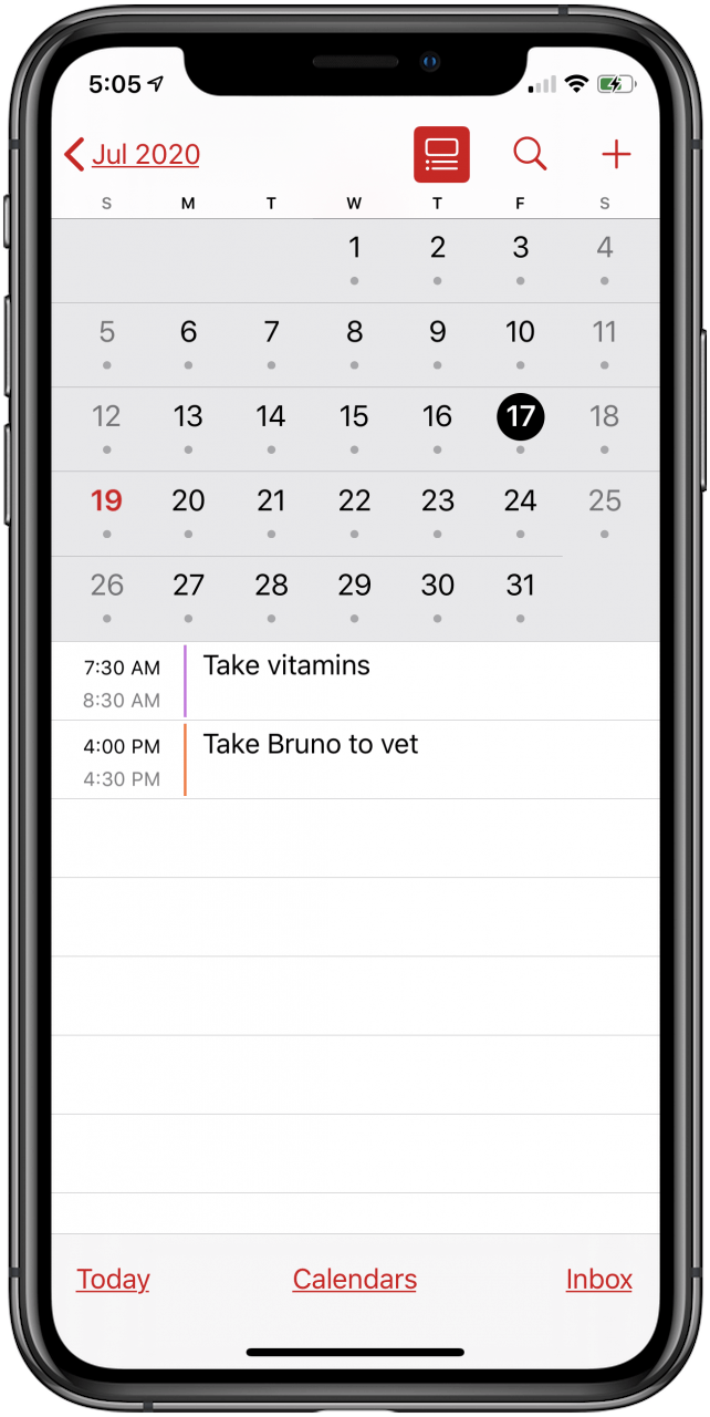 nueva cita en el calendario