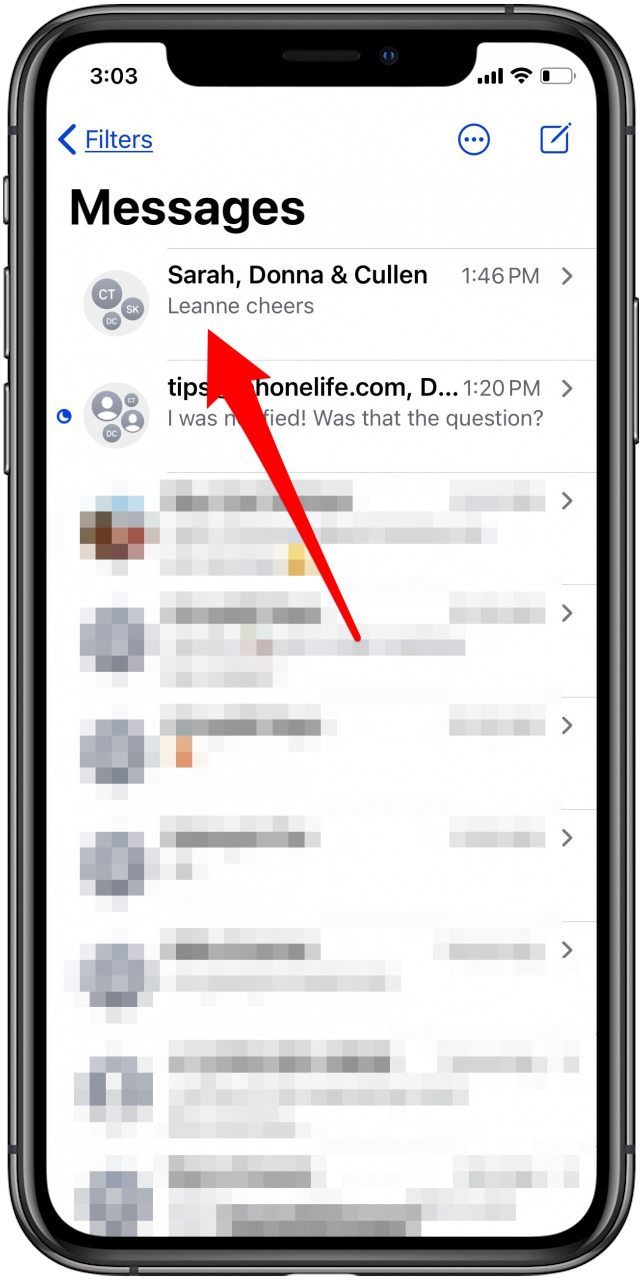 toca el mensaje que quieres silenciar