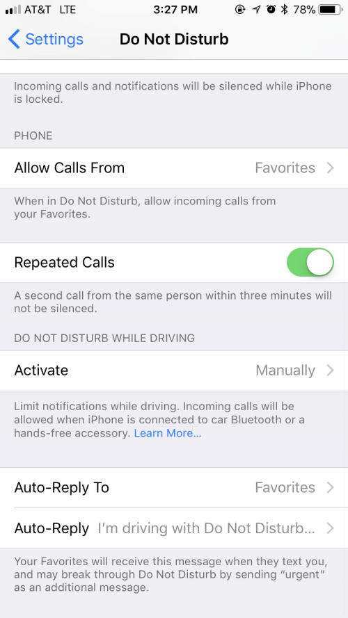 no molestar iphone