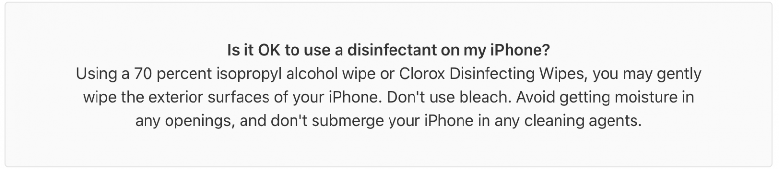 cómo desinfectar el iphone