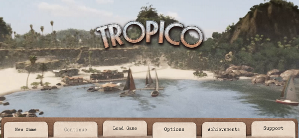 Pantalla de título de Tropico